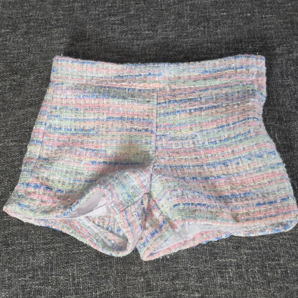 Janie and Jack Girls Colorful Woven Tweed Shorts Multi Color Size 6 200726445